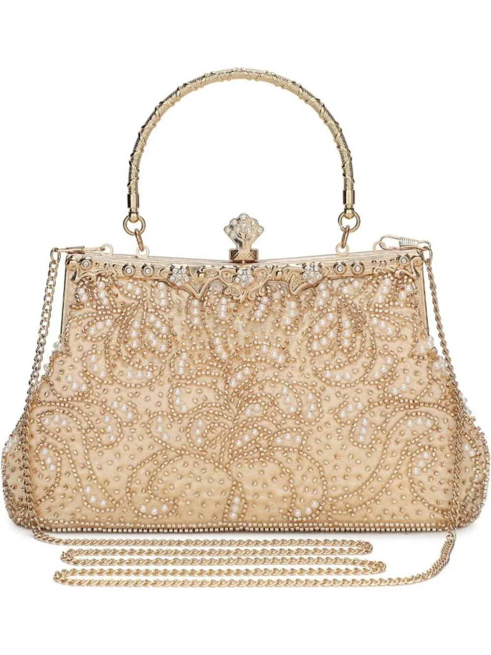 1920s Vintage Beaded Clutch Purse - Elegant Evening Bag for Weddings & Parties